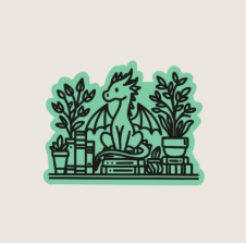 Dragon Book Decal, Book Besties Bookstore