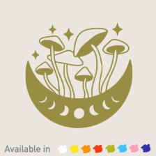 Moon Mushroom Decal, Book Besties Bookstore