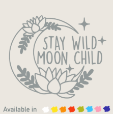 Stay Wild Moon Child Decal, Book Besties Bookstore