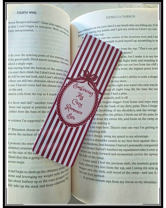 “Embracing My Cozy Romance Era” Bookmark, Book Besties Bookstore