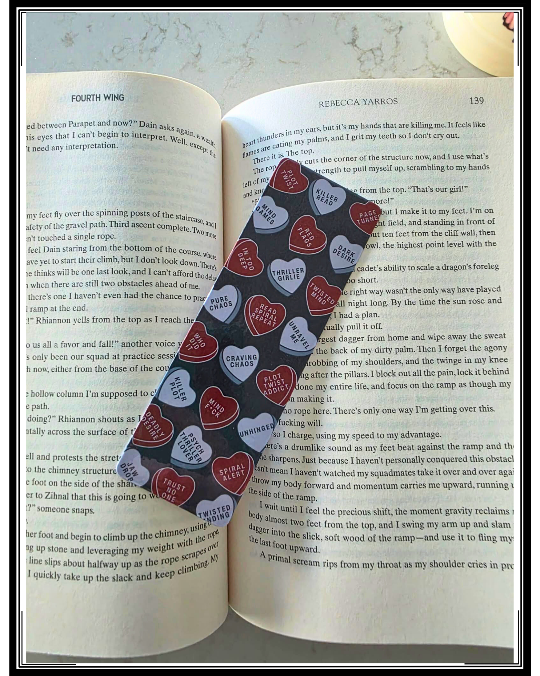 Conversation Hearts Trope Bookmark, Book Besties Bookstore