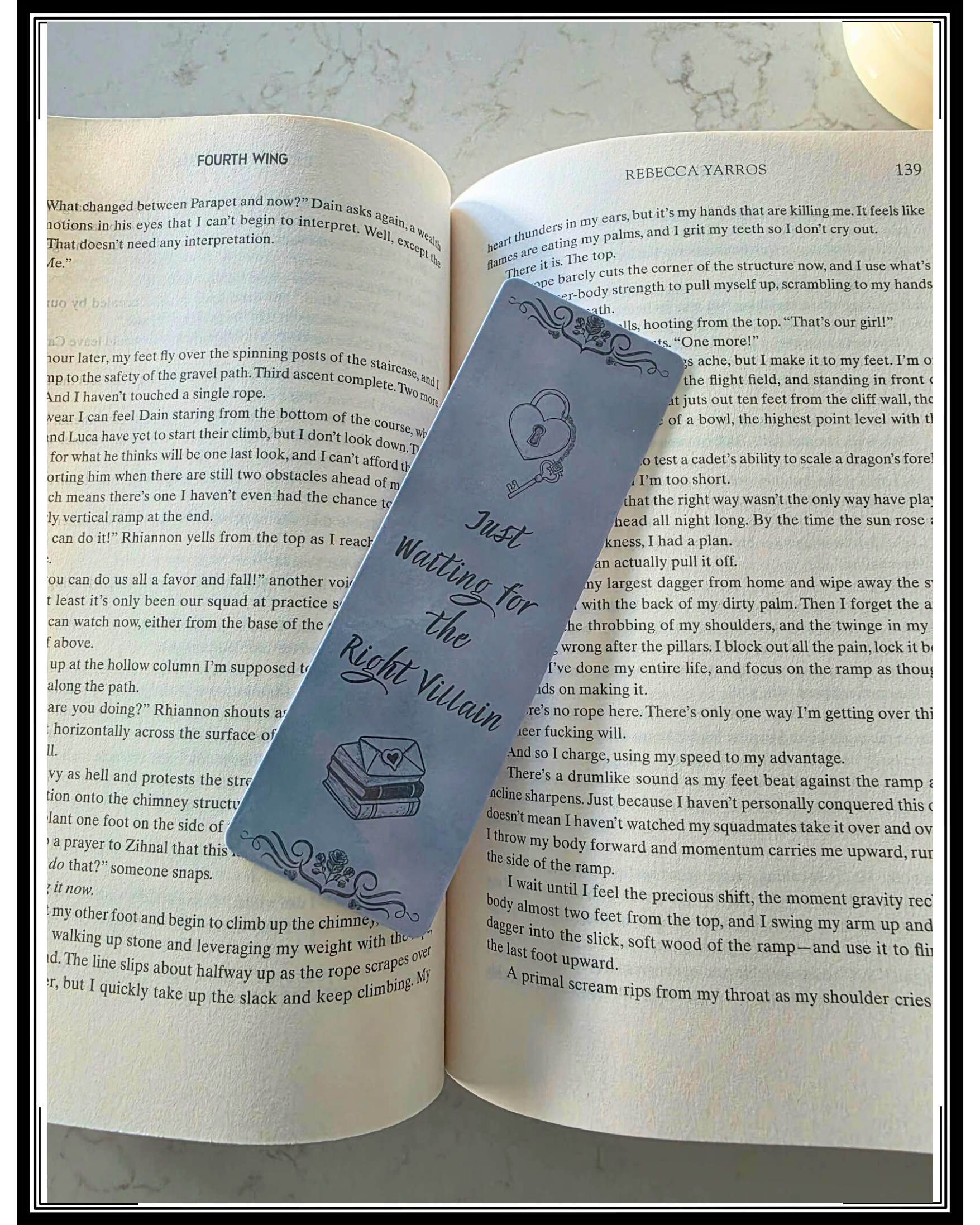 Just Waiting for the Right Villain” Bookmark, Book Besties Bookstore