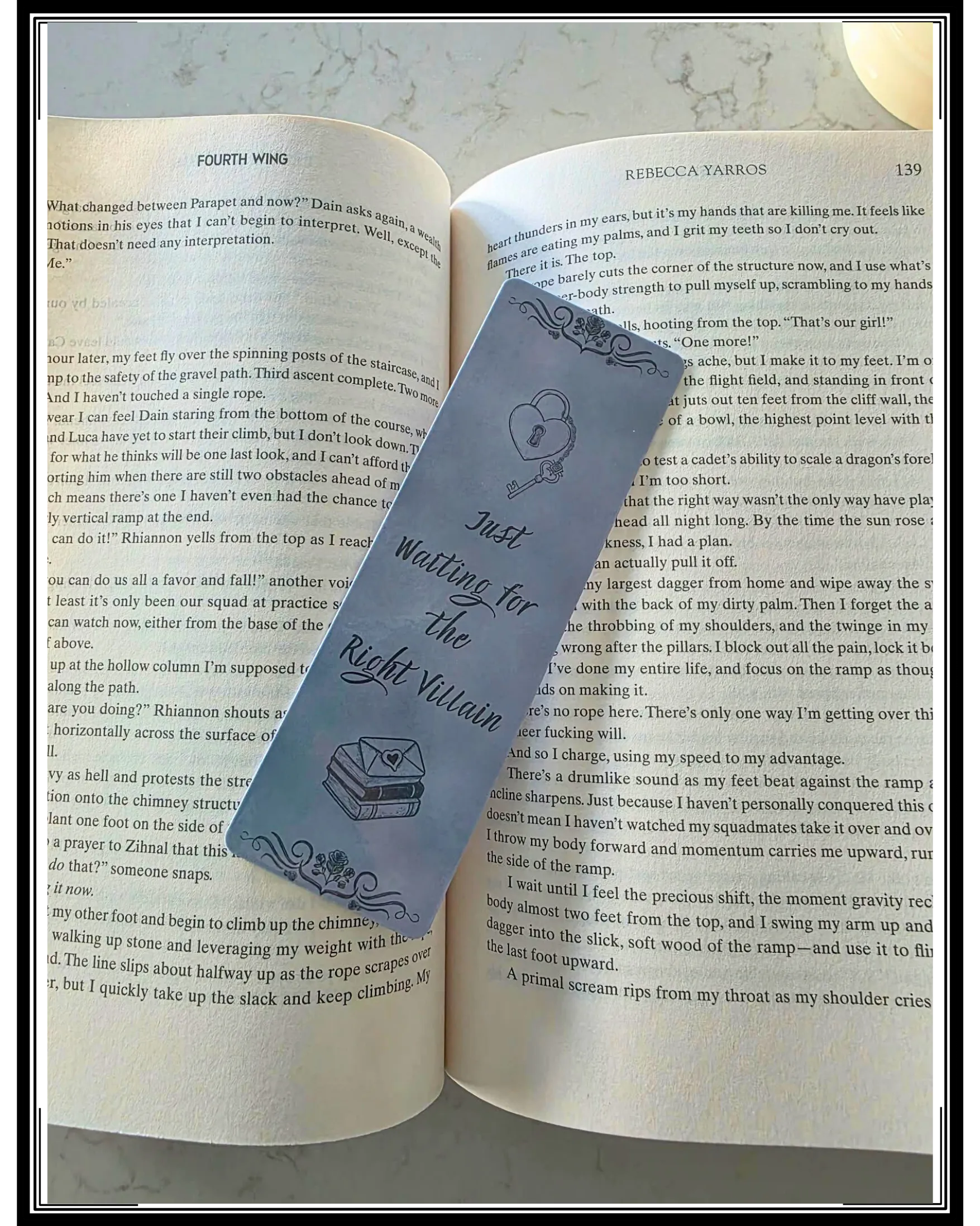 Just Waiting for the Right Villain” Bookmark, Book Besties Bookstore