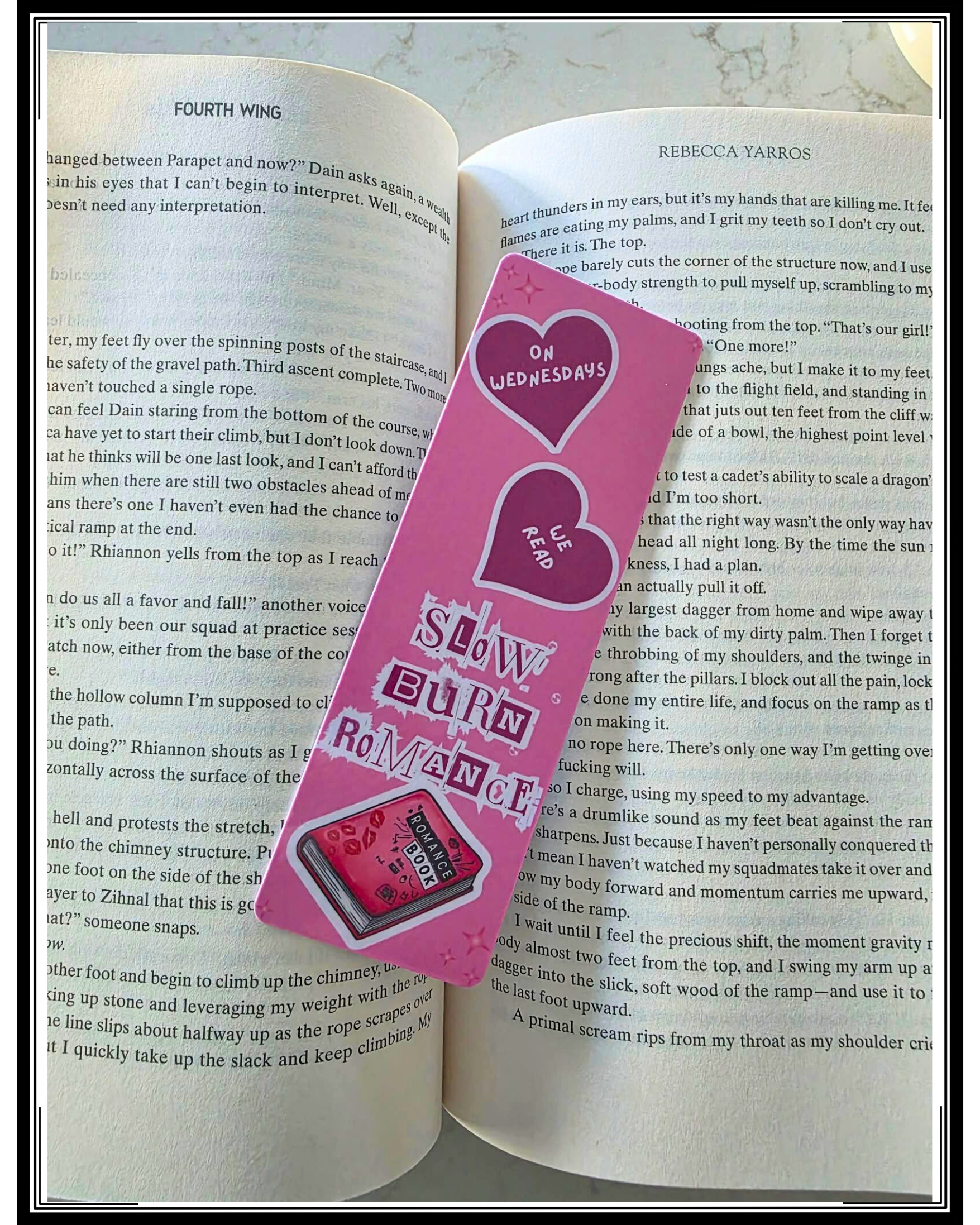“On Wednesdays We Read Slow Burn Romance” Bookmark, Book Besties Bookstore