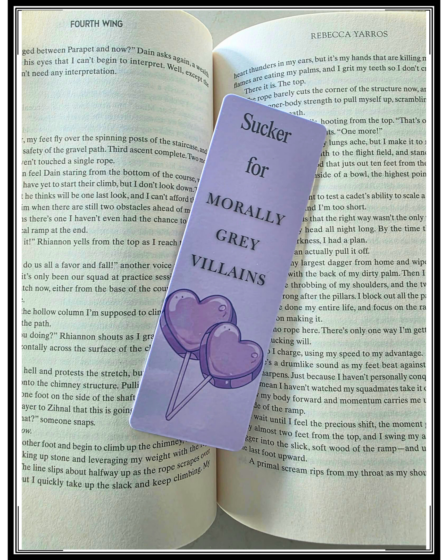 “Sucker for Morally Grey Villains” Bookmark, Book Besties Bookstore