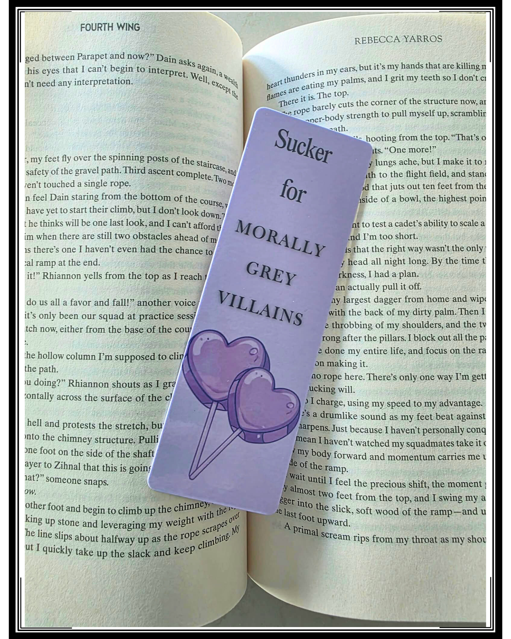 “Sucker for Morally Grey Villains” Bookmark, Book Besties Bookstore