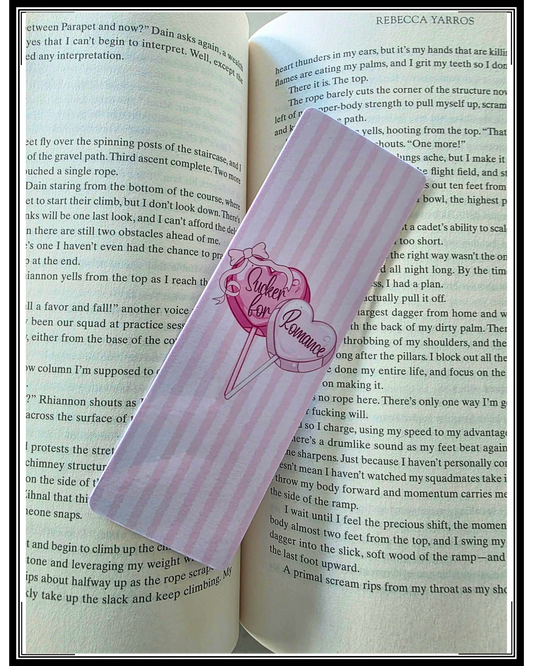 “Sucker for Romance” Bookmark, Book Besties Bookstore